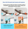 110v/220v Recessed Installation, 6-Speed, Low Profile, Reversible DC Motor, 36-Inch 3-Blade Wooden Ceiling Fan with Light for Energy-Efficient Indoor Use