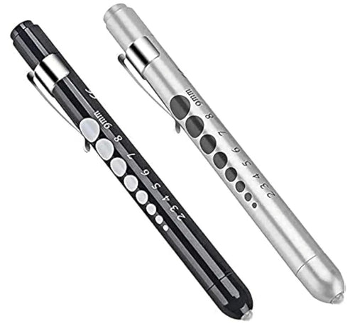 Diagnostic Medical Penlight (2 Packs), Mini Reusable LED Penlight Flashlight Pen Torch, Torch Doctor Nurse EMT Emergency Pen Light