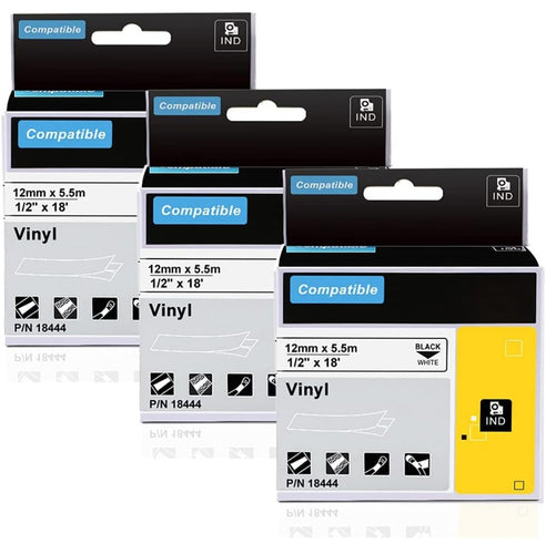 AONOMI Rhino a18444 Labels Replace for DYMO Rhino 18444 1/2