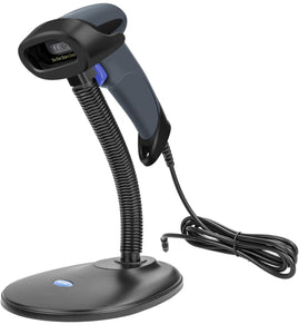 2D Barcode Scanner with Stand USB 2.0 Wired QR Code Imager Automatic Barcode Reader Handhold Scanner Gun with USB Cable for Laptops, Computers, Cashier, POS -M5S