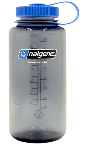 Sustain Tritan BPA-Free Water Bottle Made with Material Derived from 50% Plastic Waste, 32 OZ, Wide Mouth,Smoke Grey